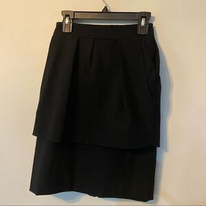 Preen By Thornton Bregazzi tiered black skirt size small